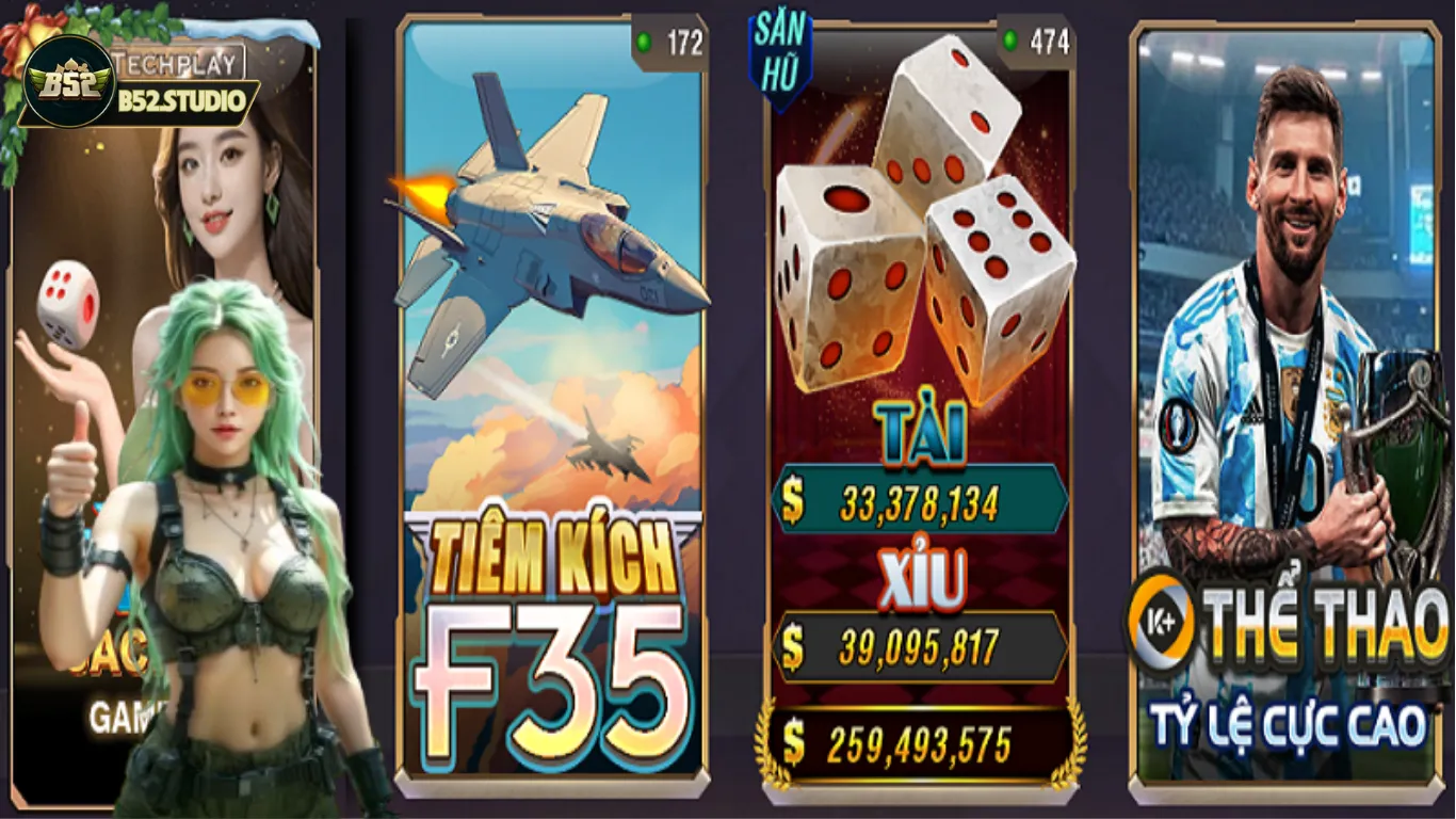 Thư viện game B52 đa lớp, nội dung phân tầng rõ ràng